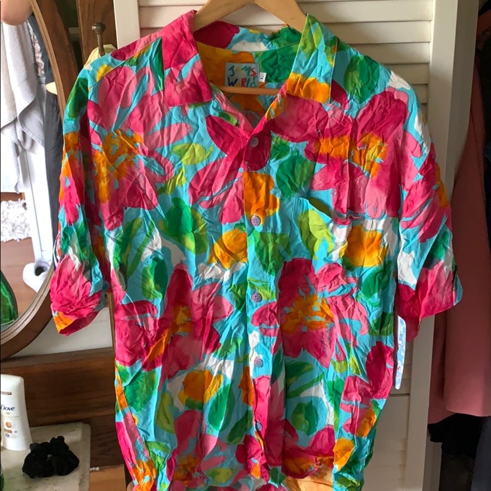 NWTs men’s jams world floral button up